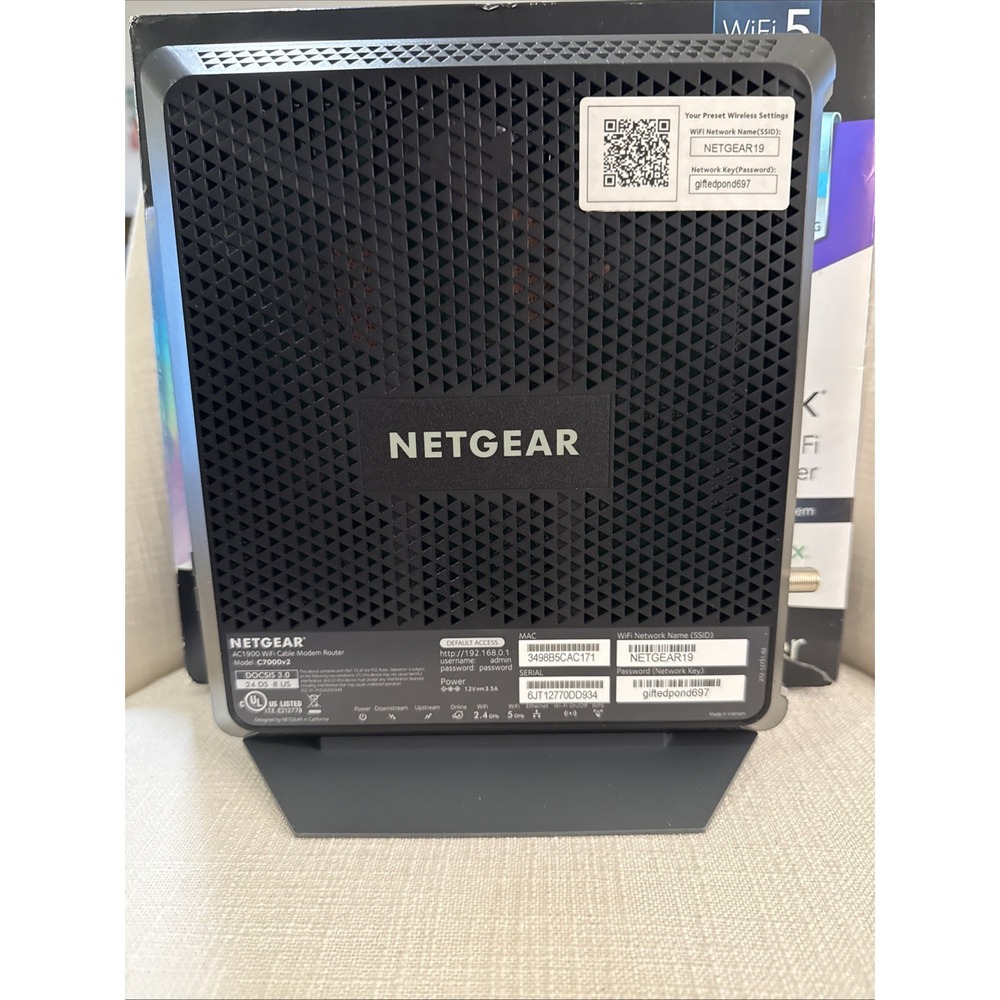NETGEAR Nighthawk AC1900 4 Wireless WiFi 5 Router Modem C7000v2 - Picture 5 of 16